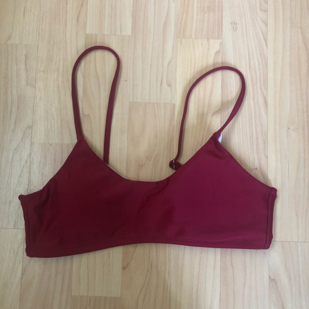 Maroon bikini top